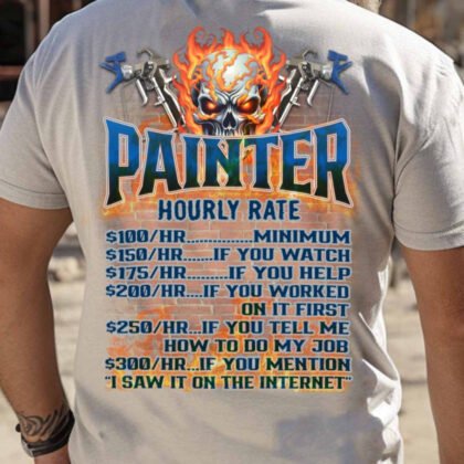 Painter Hourly Rate Chart - Painter Funny Workwear