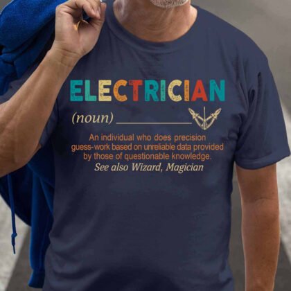 Electrician Noun Definition Apparel - Funny Electrician