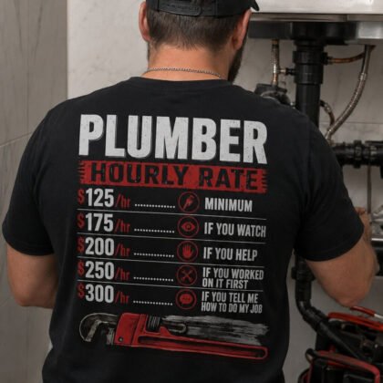 Plumber Hourly Rate Apparel - Funny